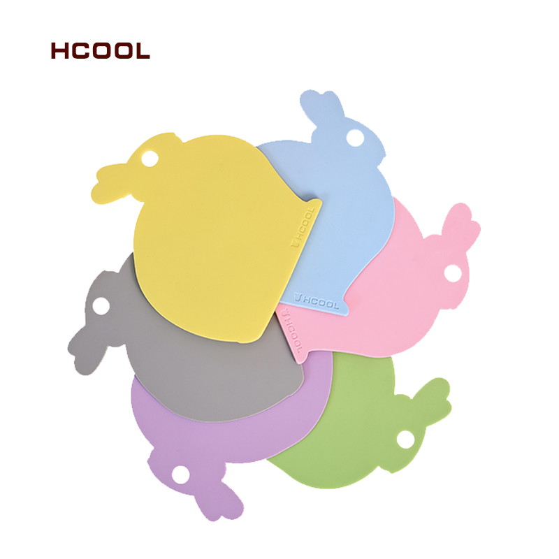 Лидер продаж HCOOL, силиконовый коврик в форме кролика, нескользящая обеденная тарелка, подставка для чашки, держатель для чаши, теплоизоляционный коврик, кухонные обеденные подушечки